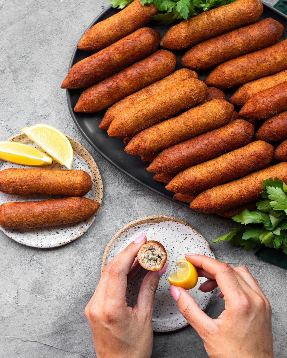 Ah, koupes, the little torpedoes of Cypriot culinary delight! 😋 Crispy on the outside and filled with a savoury mix of bulgur, minced meat (or mushrooms), and spices. 🍽️ And most importantly, always splashed with loads of lemon. 🍋 You got to try them! #VisitCyprus #Cyprus2024