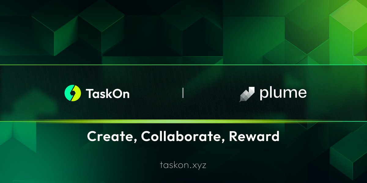 🥳 We are thrilled to announce our partnership with @plumenetwork, the first modular L2 blockchain dedicated for all real-world assets (#RWAs)!

🔥 Together, we're committed to building and enhancing the decentralized world. ⬇️
taskon.xyz/cmuser/PlumeNe…

🚀 Plume's mission is to