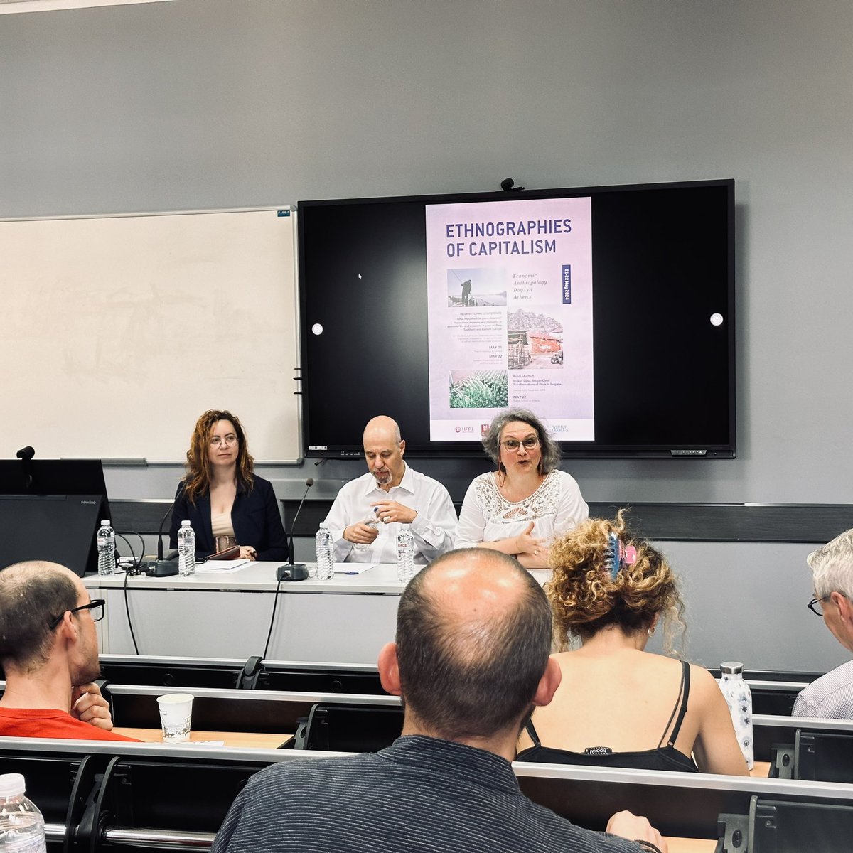 Opening of the Economic Anthropology Days of Athens - „Ethnographies of Capitalism“ by Angeliki Angelidou, Katerina Kouravelou and Gerasimos Makris 🥳 #anthrotwitter #economicanthropology