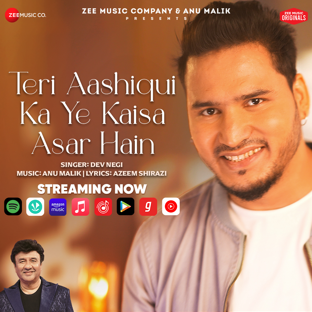 #TeriAashiquiKaYeKaisaAsarHain is here to fill our playlists with LOVE!😍💖 Now streaming on your favourite music platforms! 🤩 linktr.ee/Zee.Music #ZeeMusicOriginals @DevNegiLive @The_AnuMalik @ShiraziAzeem @anuragbedi