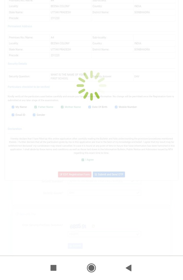 Tanushr58623463's tweet image. Since yesterday trying to fill the form #csir_net but it's having technical glitch.... The otp generation page is seems to be loading then just disappears... #csir_net #technicalfailure @NTAExams