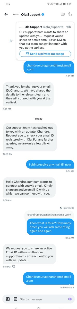 Dir_Chandru's tweet photo. @ola_supports How many time have to send??? https://t.co/51qoRWqB2X