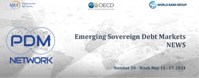 📣The Emerging Sovereign Debt Markets News - Weekly Newsletter n. 20, 2024 -🗓️ Week May 11 - 17
  is now available here👉bit.ly/3SDC5qH
📝Subscribe to our newsletters 
 👉bit.ly/495cxJG
#publicdebt #sovbonds #EmergingMarkets
@MEF_GOV
@OECD
@WorldBank