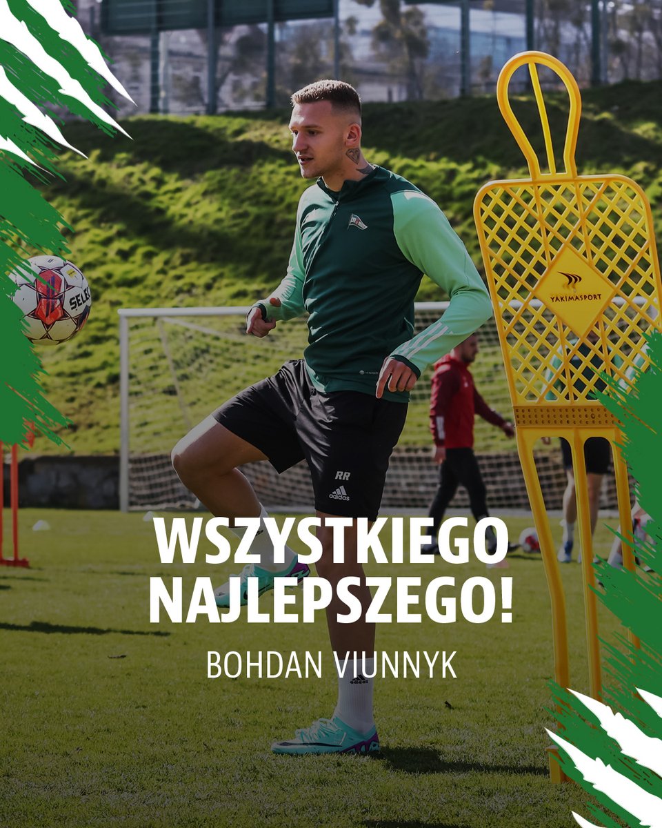 Sto lat dla naszego zawodnika Bohdana Viunnyka! Życzymy spełnienia marzeń i wspaniałego debiutu w biało-zielonych barwach 🤍💚