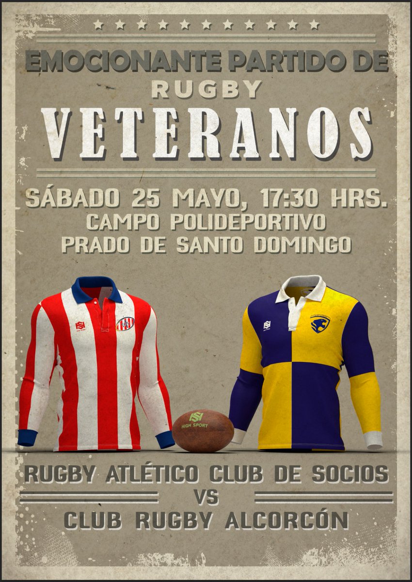 Este sábado, podremos disfrutar con un interesante partido de la sección de veteranos de rugby del Atlético Club de Socios