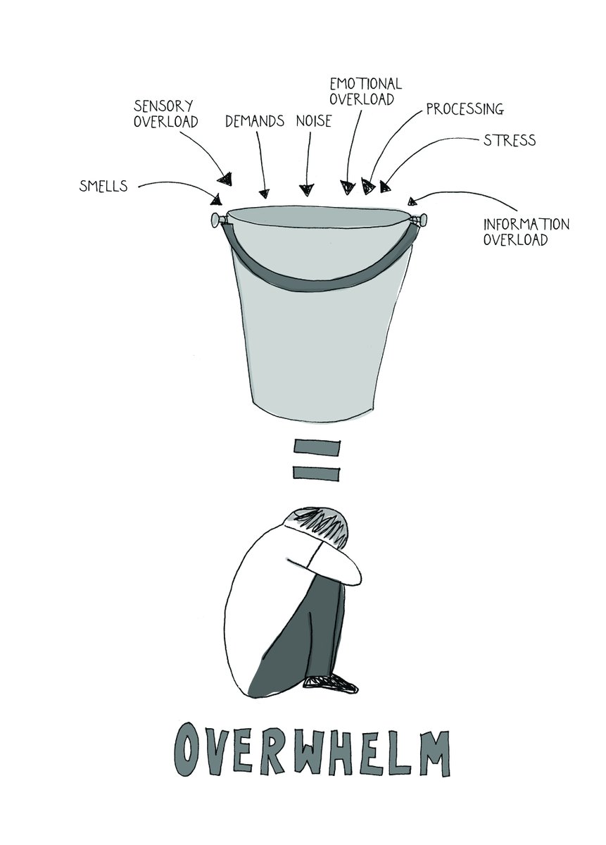 Often the bucket is overloaded by a multitude of things so we cannot pin it down to one thing. Our role as the adult supporting is to manage the environment so that the young person doesn't become overloaded. 1/