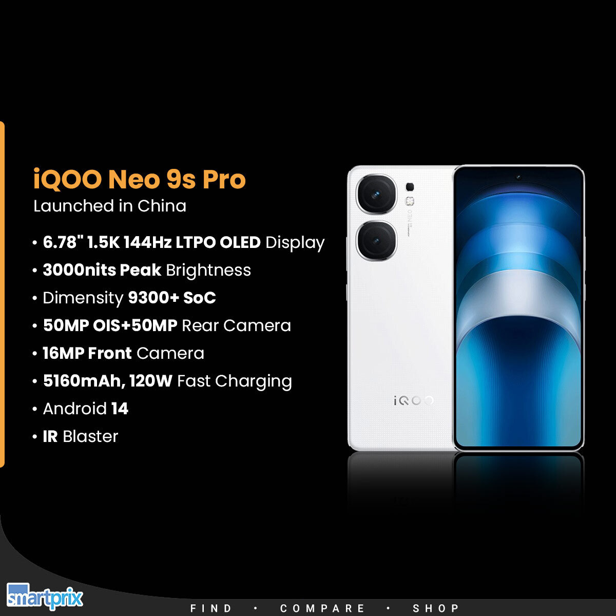 iQOO Neo 9s Pro launched in China  smpx.to/YF9MjT Would you like to see this powerhouse device make its way to India? #iQOO #iQOONeo9sPro
