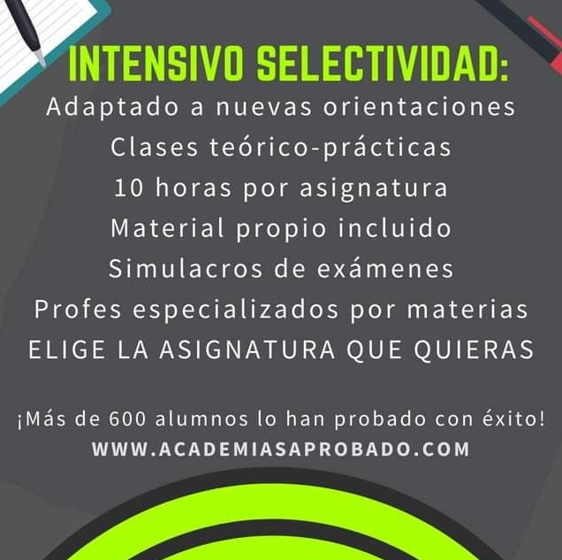 AcadAprob's tweet photo. ¡Últimas plazas! ¡No te quedes sin la tuya! Nos quedan solo 5 plazas en mates https://t.co/z7SHVVXcot. 3 plazas en inglés, 2 plazas en Mates II, 3 en química y 2 en economía...Todo lo demás completo. Corre que se acaban!! https://t.co/7z6EgkA8NA