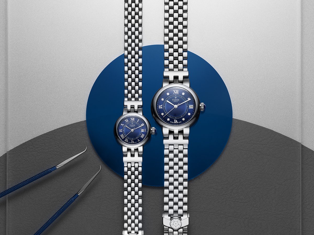 The Clair de Rose line seamlessly blends art-deco inspiration with modern aesthetics, bringing you the distinctive 'TUDOR Blue' dial. Radiate elegance and sophistication. #DistinctiveBlue #SignatureStyle #ModernFemininity