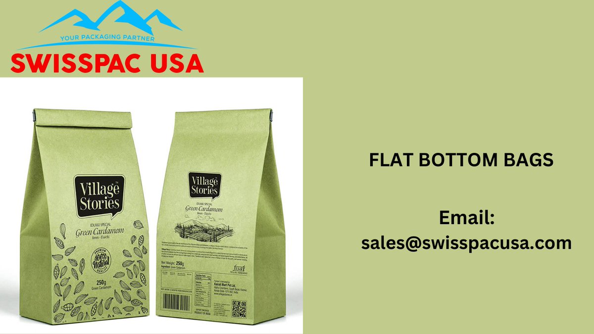 SwissPAC2's tweet image. Our #flatbottombags are versatile, practical, and visually appealing packaging solutions that can enhance the presentation of your products.
swisspacusa.com
sales@swisspacusa.com
#flatbottom #flatbottombags #flatbottompouches #flatbottompouch #innovation #brand