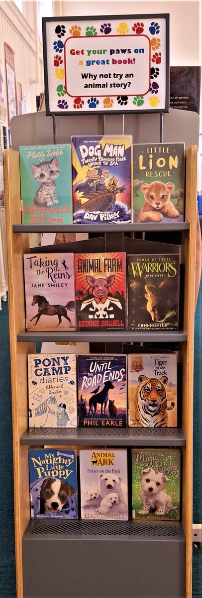 This week's display invites you to get your 'paws' on a great animal story - yes, another pun which Mrs V loves!! Loads more if you don't see something you like - just ask Mrs V. #ReadingForPleasure #AnimalStories