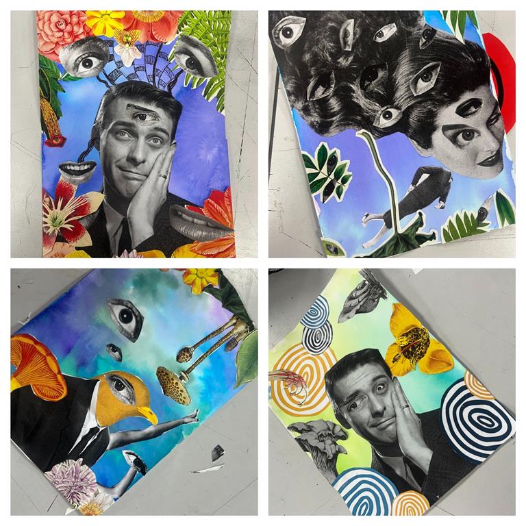 CrestwoodSchool's tweet photo. Our Year 9 artists have been exploring the work of Teesha Moore and have created these wonderful collages! We can't wait to see them finished in the next lesson. Keep up the fantastic work, Year 9! https://t.co/tBx0iw2Dmy