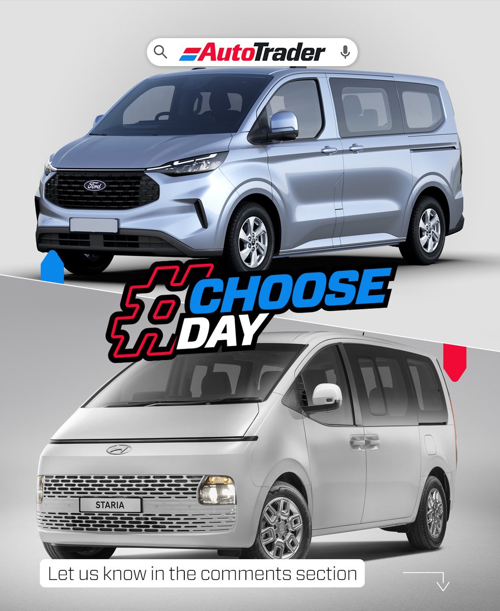 This #chooseday we want to know which stylish bus are you going to pick? Will it be the new Hyundai Staria or are you going to wait for the upcoming Ford Tourneo?
.
.
.
#ford #tourneo #fordtourneo #hyundai #staria #hyundaistaria #peoplecarrier #bus #van #vanlife #buslife #shuttle