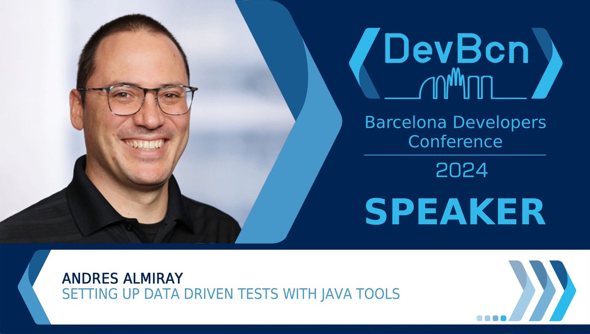 🚀 Enhance your testing skills with @aalmiray at #devbcn24! Join 'Setting up data driven tests with Java tools' to master data-driven testing in Java. Don't miss this essential session! Details ➡️ buff.ly/4dJYf48