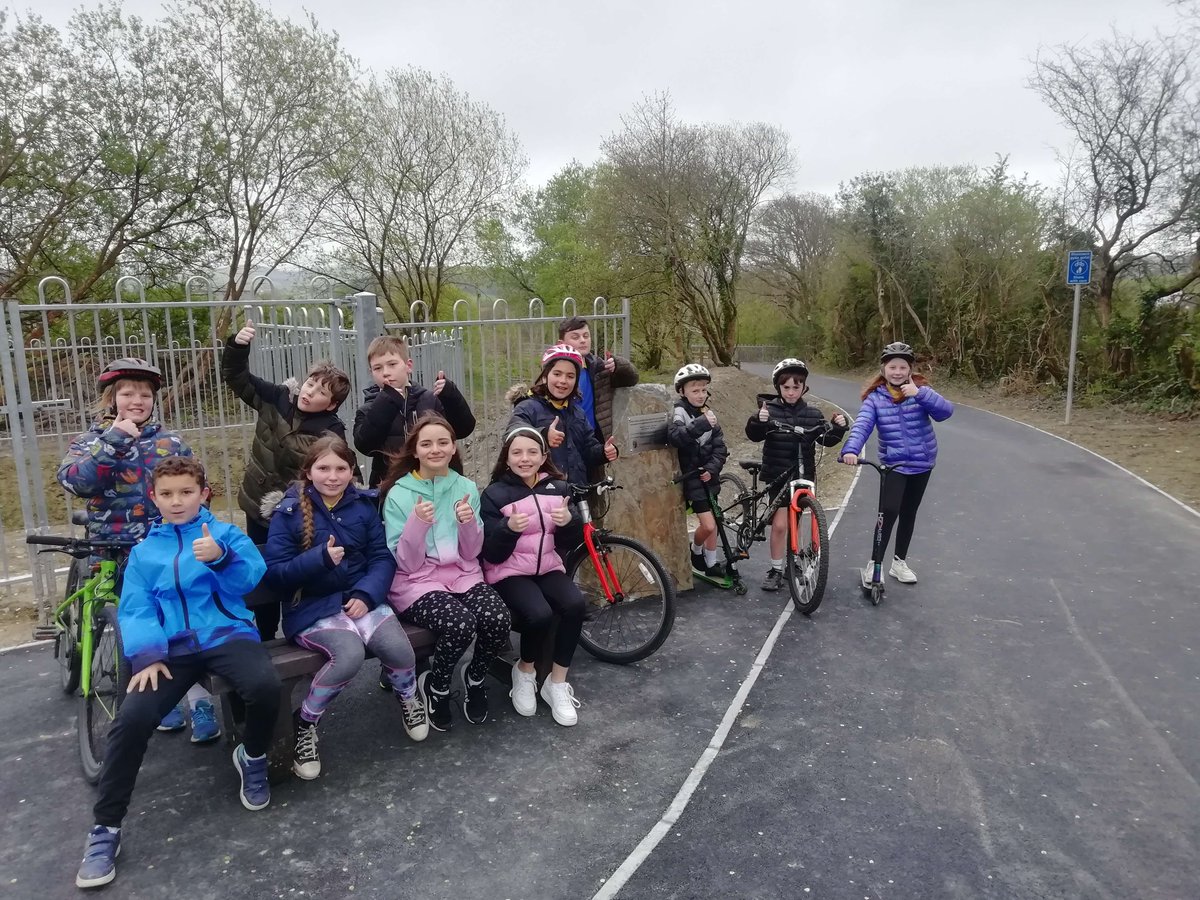 The new Active Travel route to Comins Coch has been completed!🚴 The new shared-use path for pedestrians and cyclists starts in Waunfawr and makes a direct link to Comins Coch Primary School🌳 @WGTransport @transport_wales @SustransCymru @ysgolcominscoch