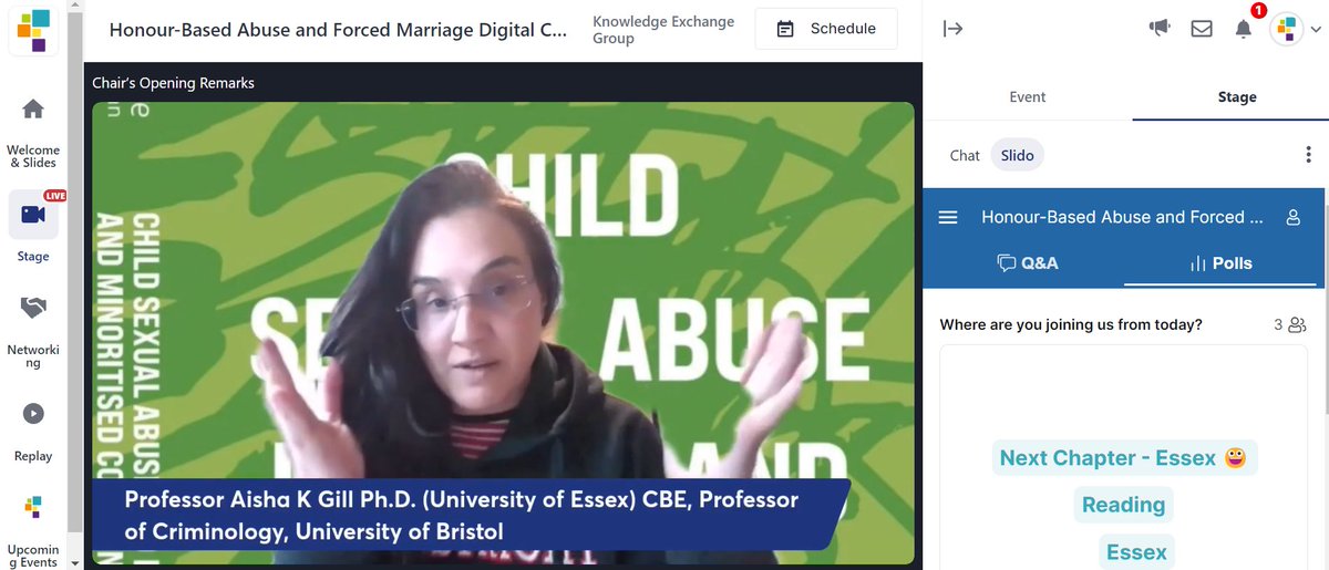 Good morning to everyone who’s joined us online for today’s Honour-Based Abuse & Forced Marriage Conference. We’re kicking off today with opening remarks from chair Professor Aisha K Gill @DrAishaKGill. #endabuse #push4change. Get involved today using the hashtag #HBAwm
