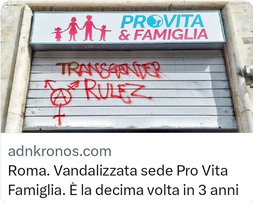 Un ragazzo a Milano è stato accoltellato perché omosessuale. 
Ma la stampa preferisce tenere il conto di quante volte è stata imbrattata la serranda dei Provita.