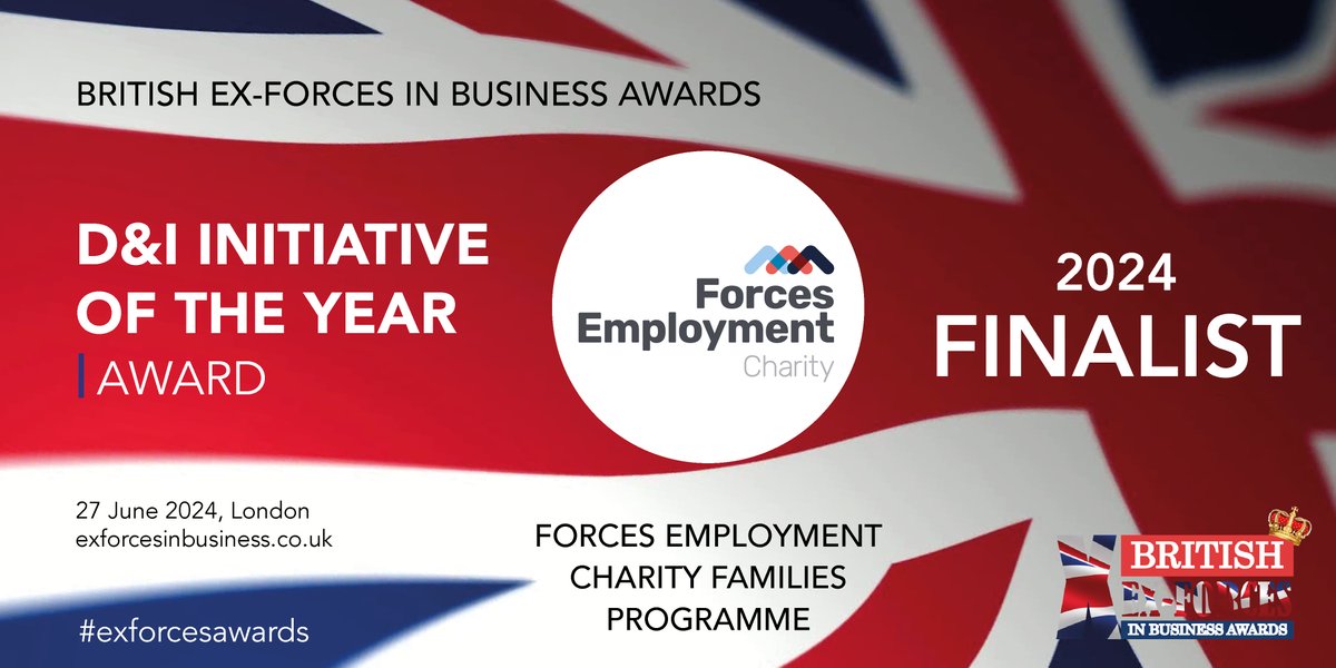 Congratulations to all the amazing staff on our Families Programme, who have been nominated for the D&I Initiative Award at the @exforcesawards! loom.ly/J4Pmk6g #ExForcesAwards