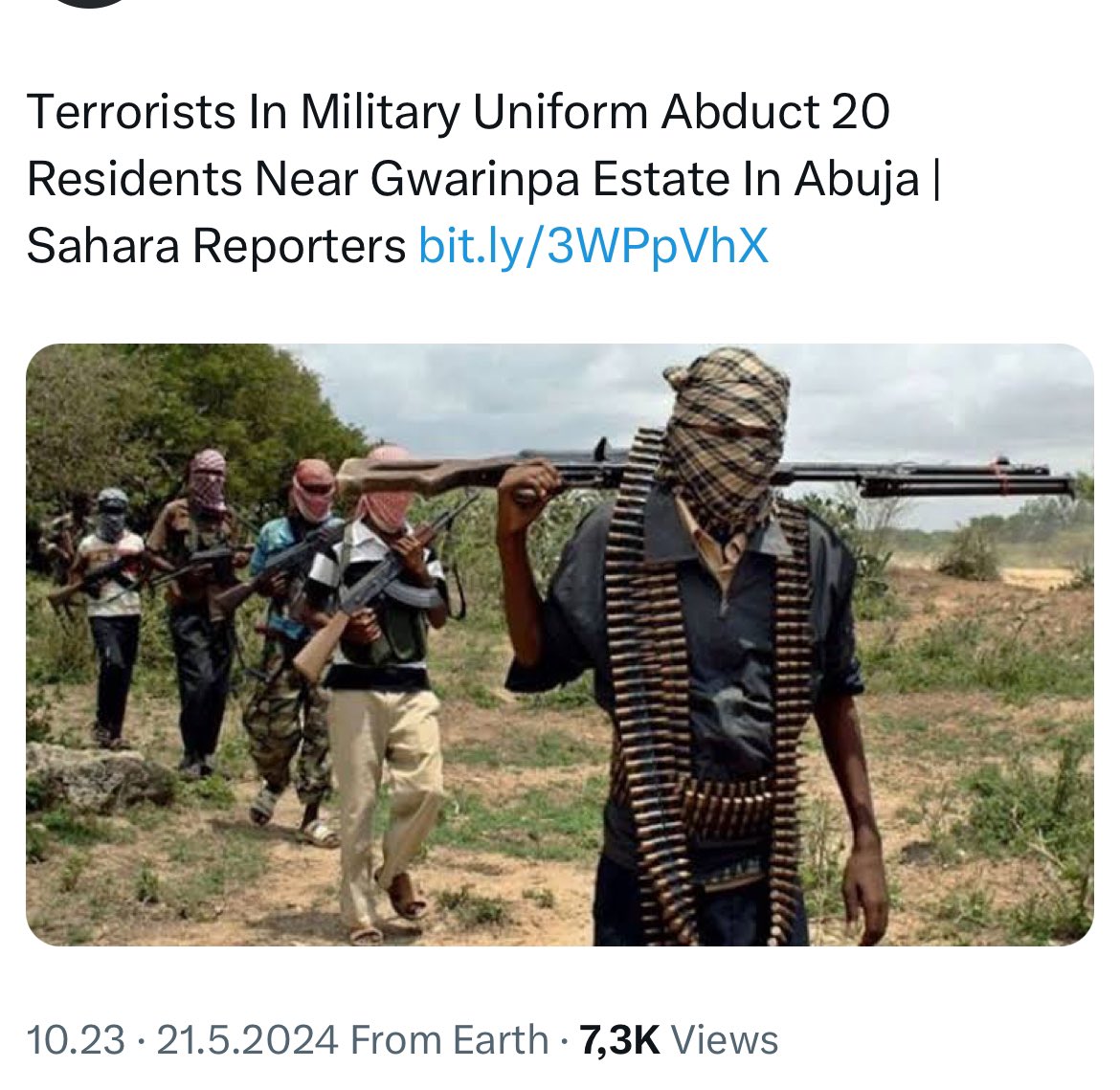 The terrorists <a href="/HQNigerianArmy/">Nigerian Army</a>