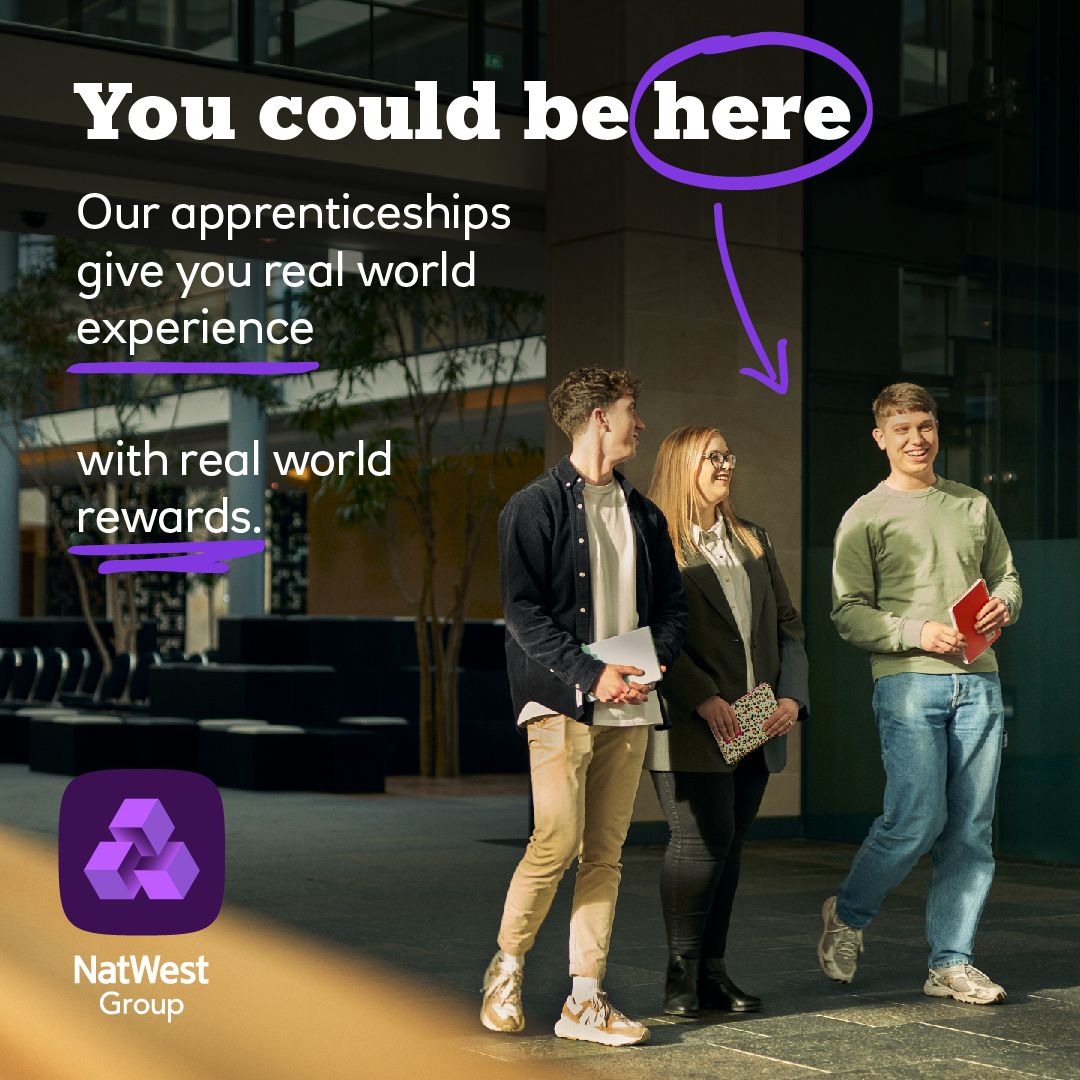 Get started in the real world with our apprenticeships. Give yourself the chance to learn career-relevant skills and get paid to do it spkl.io/60404NlJO

#Apprenticeships #NWGEarlyCareers #NWGJobs