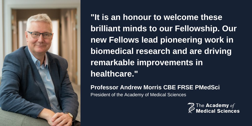 Many congratulations to the 58 exceptional scientists who have been elected to the Academy Fellowship today, in recognition of their remarkable contributions to biomedical and health sciences.

Discover more about our new Fellows: acmedsci.ac.uk/more/news/acad…