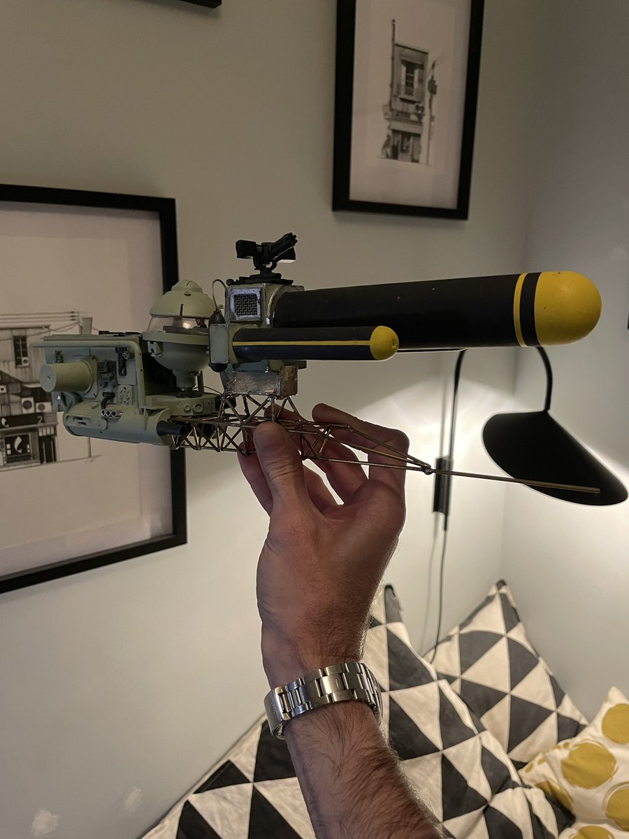 BrotherBlanco's tweet image. Cockpit and gas tanks assembled. Gatling gun added by request. Next some thrusters. Then weathering and cables. #scratchbuild