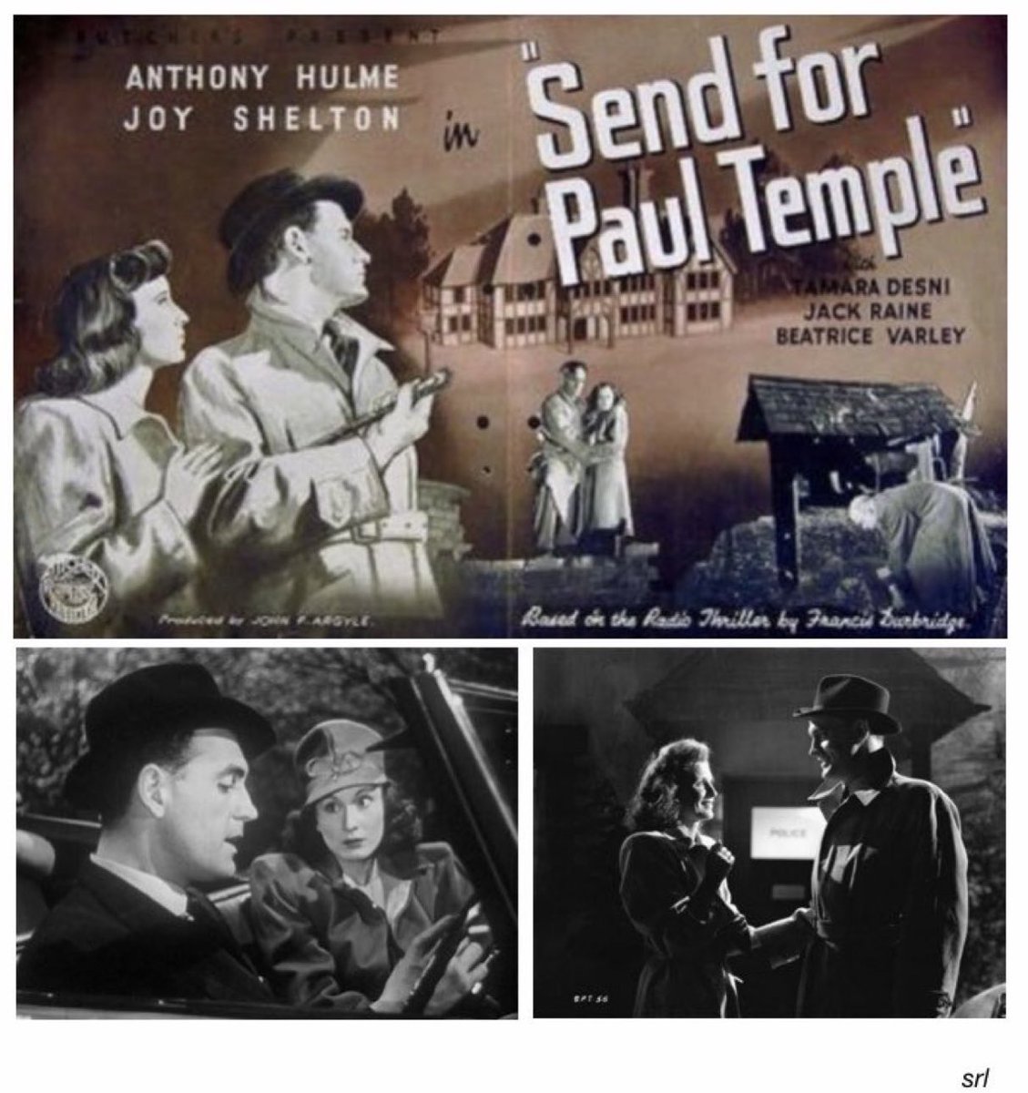 10:20am TODAY on @TalkingPicsTV The 1946 #Crime film🎥 “Send for Paul Temple” directed & written by #JohnArgyle Based on the 1938 #PaulTemple radio📻 serial written by #FrancisDurbridge, with a novelisation📖 published that year 🌟#AnthonyHulme #JoyShelton #TamaraDesni