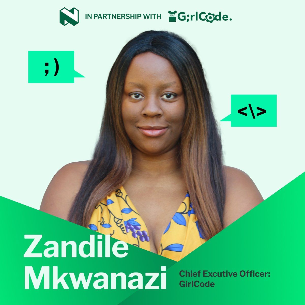 The CEO of @GirlCode_za, Zandile Mkhwanazi, joins us at the #NedbankXGirlCode event that we’re hosting for young women from the social enterprise. Zandile is the founder of Girl Code which has grown to be the largest women in tech lead educational organisation in South Africa.