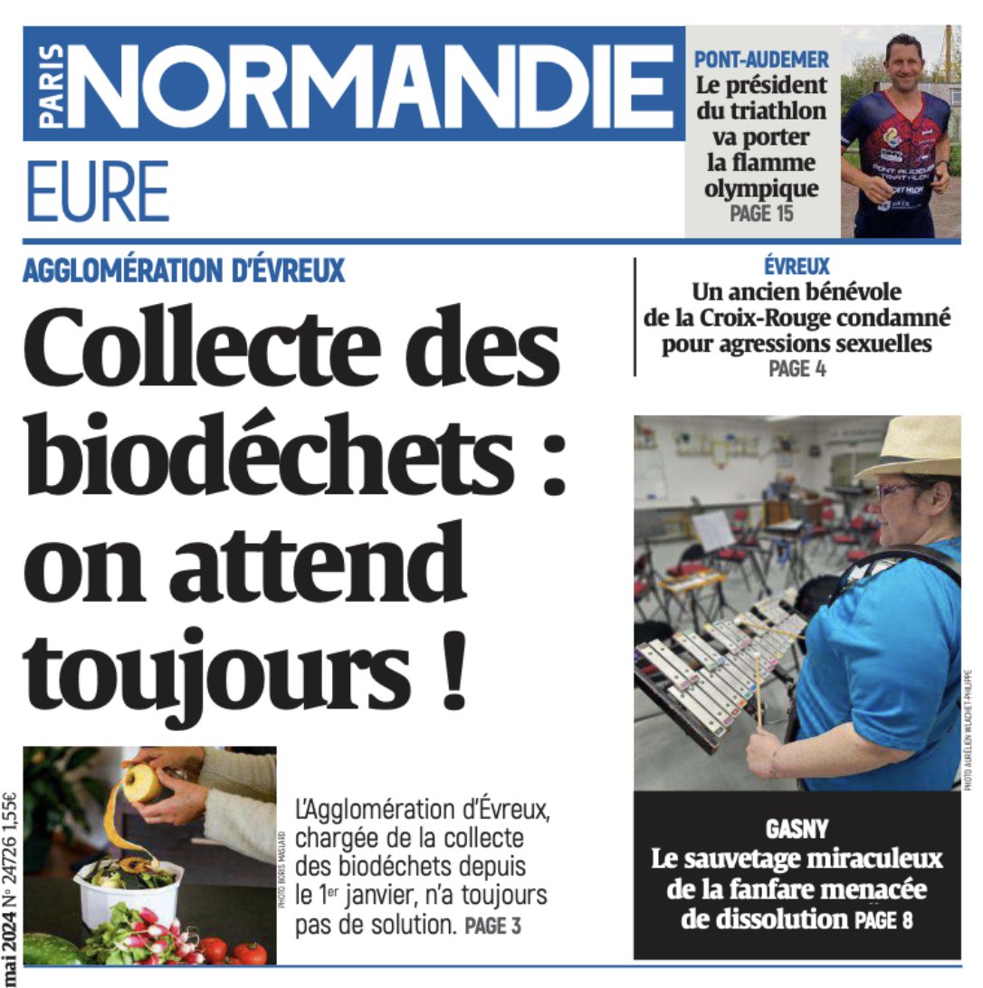 Quand la presse locale défend l'application des lois pro-environnement.

@paris_normandie dénonce en pleine Une la non-mise en place de la collecte de biodéchets par la @VilleEvreux.