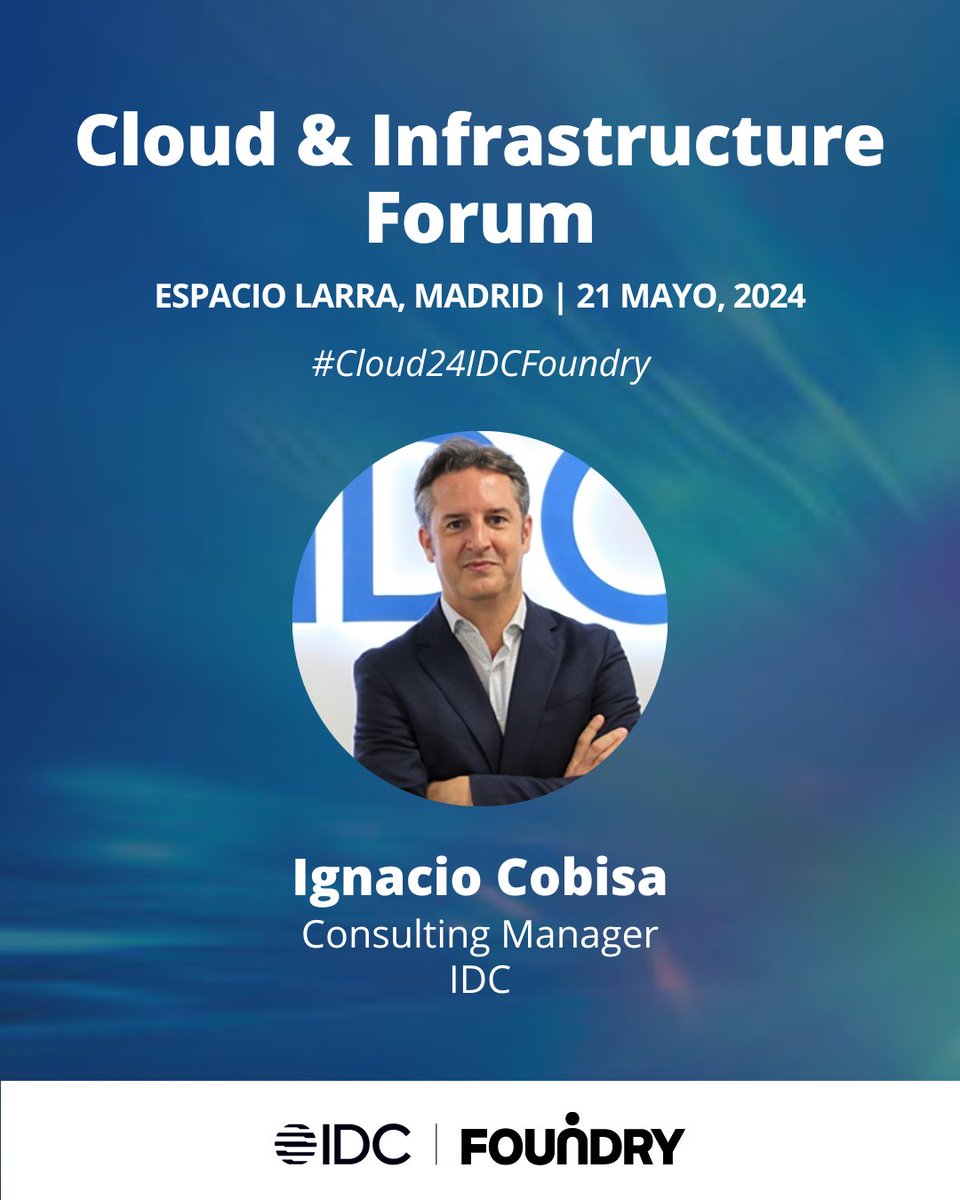 La ponencia de @IDCSpain nos la trae esta vez Ignacio Ignacio Cobisa, Consulting Manager en la consultora. #Cloud24IDCFoundry #Cloudcomputing