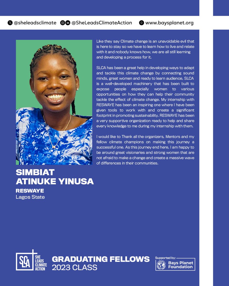 She Leads Climate Action tweet media