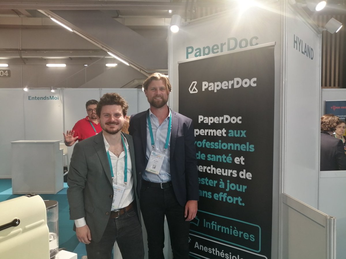 #SANTEXPO vous avez besoin d'un outil performant sur la veille scientifique ? l'equipe de <a href="/paperdoc_app/">PaperDoc</a> vous attend au #villagestartup au #hall 7.2 <a href="/parisSANTEXPO/">SantExpo</a> #medecin #recherche #etudiant <a href="/NGatulle/">Nicolas Gatulle</a> <a href="/laFHF/">FHF</a> <a href="/CHUMEDIA_/">CHU Média</a> <a href="/HOSPIMEDIA/">Hospimedia</a> <a href="/TandemCom_Sante/">Tandem Com Santé</a> #IA #GHT <a href="/yasmineach_com/">Yasmine Achour</a>