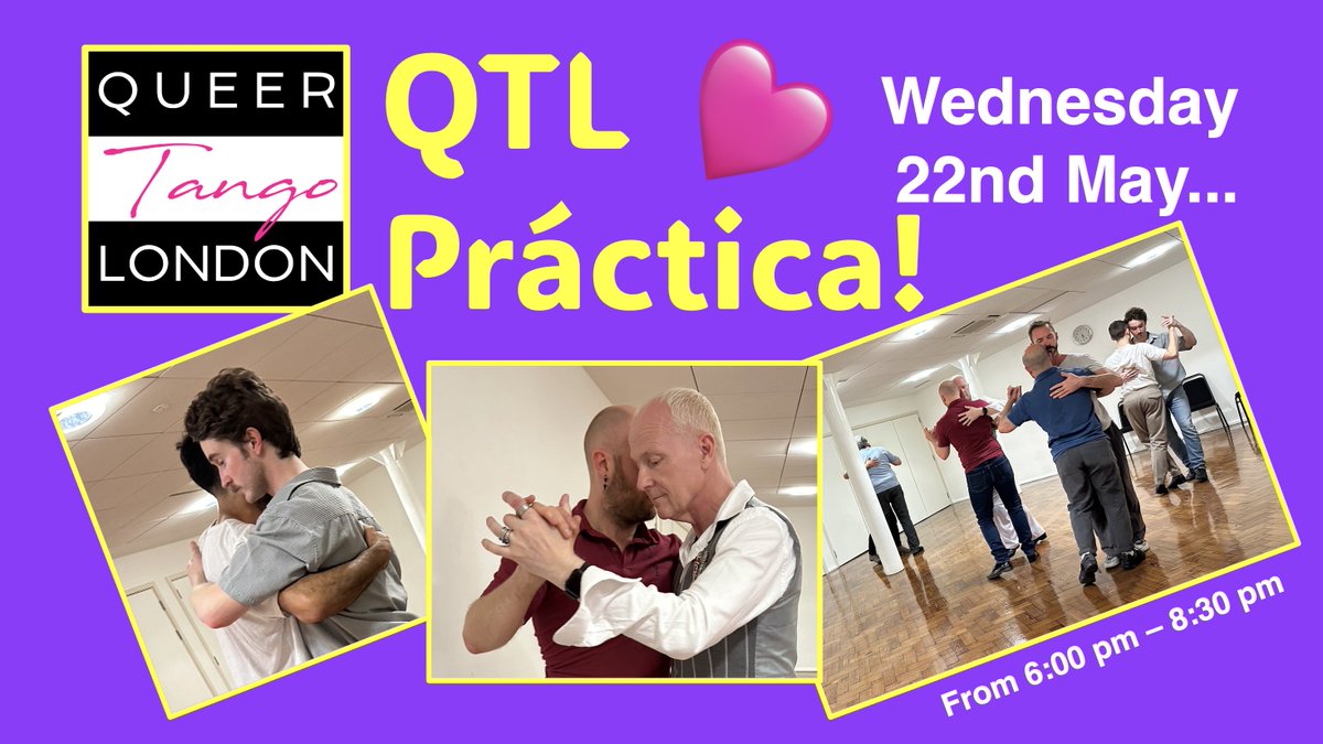 Dance QUEER TANGO this Wednesday!

queertangoonga? New QTL Práctica.

BOOK HERE: bishopsgate.org.uk/.../240508-que…...
…or pay at the door.

This is a queer-led, relaxed, informal session for tango dancers of all levels!
#queertango #queer #tango @bishopsgateinst #LGBTQIA