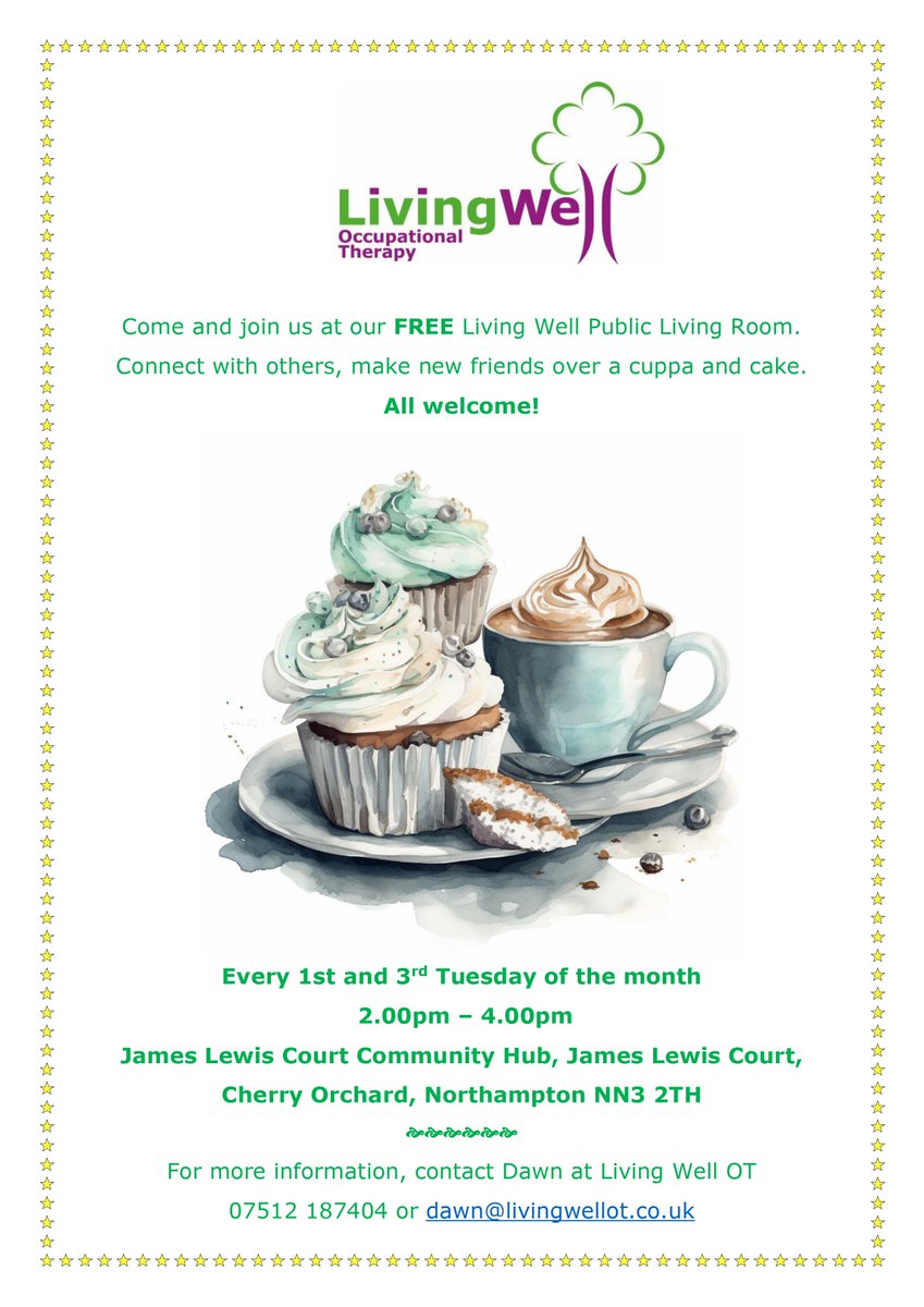 Our Public Living Room will be open at @NPH_news James Lewis Court Community Hub this afternoon, please do drop in & join us for a cuppa, cake & great company🍰☕️ #connectingwithothers #makingnewfriends #community #goodcompany #publiclivingroom #lookoutforeachother #livingwellot