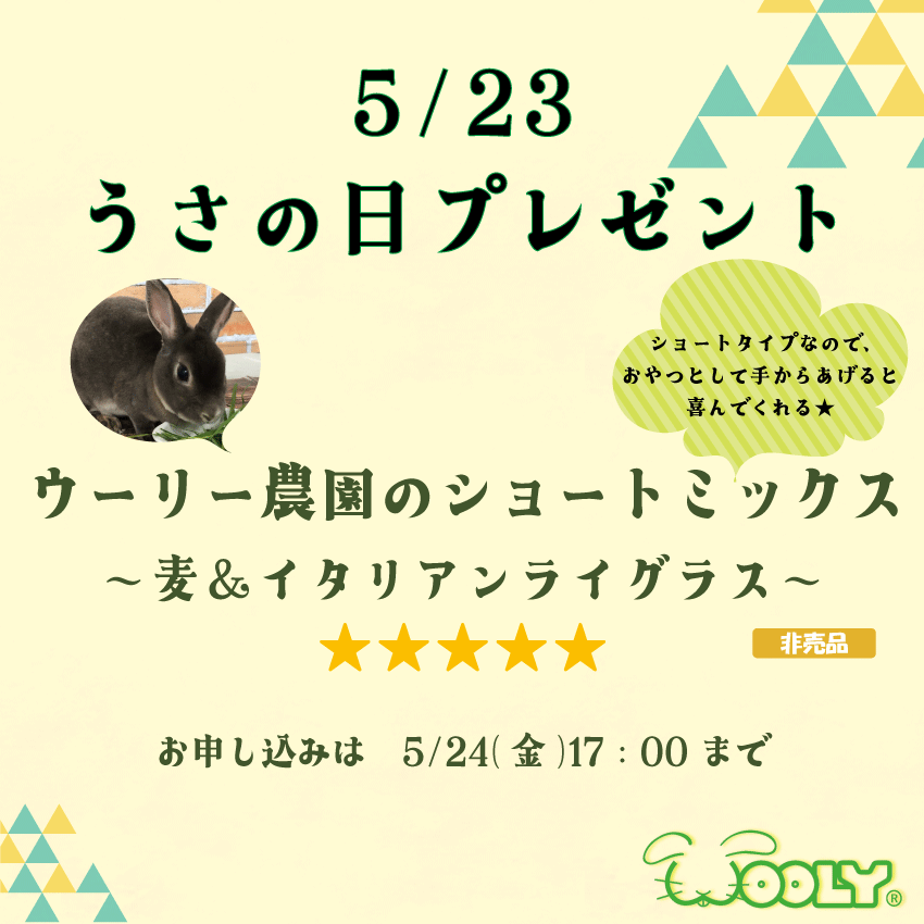 WOOLY（ウーリー） ㅣ うさぎの食彩工房 tweet media