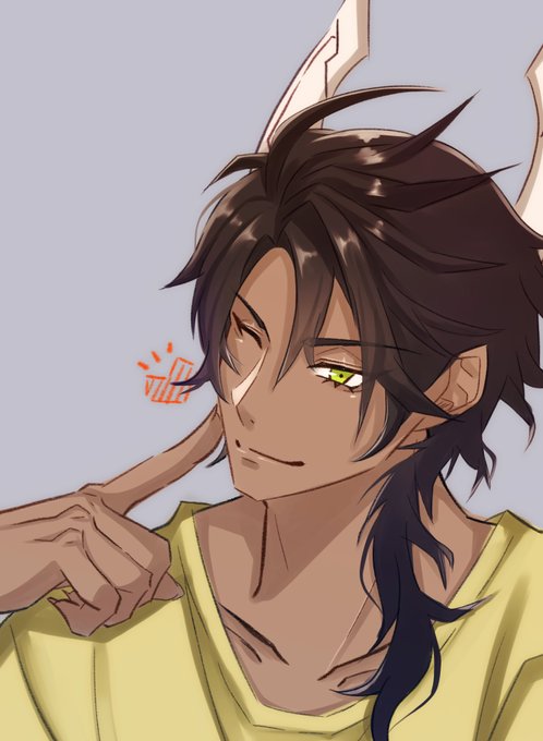 「dark-skinned male yellow eyes」 illustration images(Latest)