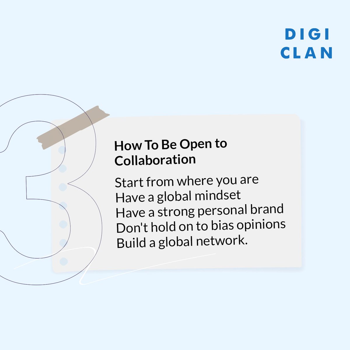 Here are three lessons we picked up for You🫵 at the <a href="/DigiClanAfrica/">DigiClan Africa</a> live zoom event on Collaboration and Its Perks. Tap to view each image and tag two friends you wish to collaborate with ☝️
.
.
#digiclan #digitalmedia #newweek