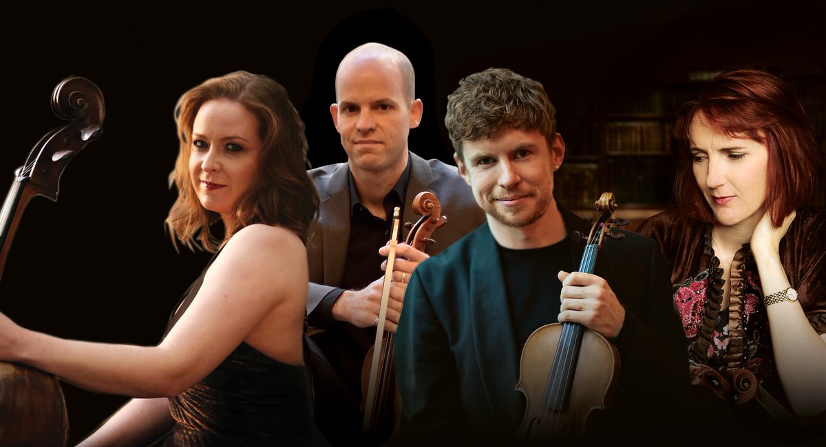 First among equals! @FicinoEnsemble Quartet command a @NSQF_ie #FullScore concert- #Golijov Tenebrae, Brahms' Quartet op.51/2 & The Lore Quartet by @ailbhemcdonagh. While @MontrealBaroque give thanks w/ Bach, & Ingrid #Fliter takes on Schumann's Piano Concerto. 1-4pm @RTElyricfm