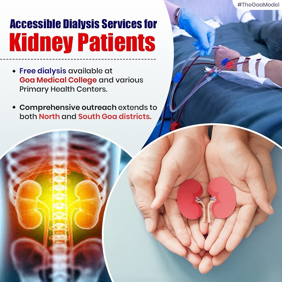 Breaking barriers in healthcare! Goa introduces free dialysis services for kidney patients across multiple healthcare facilities. Accessible in both North and South districts, this initiative aims to ease financial burdens and ensure vital treatment.
#GoaHealthcare