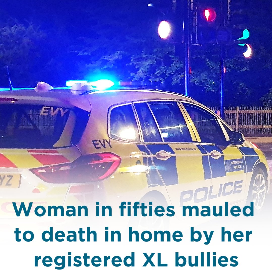 A woman in her fifties has been mauled to death by her two registered XL bully dogs.

Armed police officers were among those who attended the woman’s home in Cornwall Close, Hornchurch, east London, at just after 1pm on Monday.