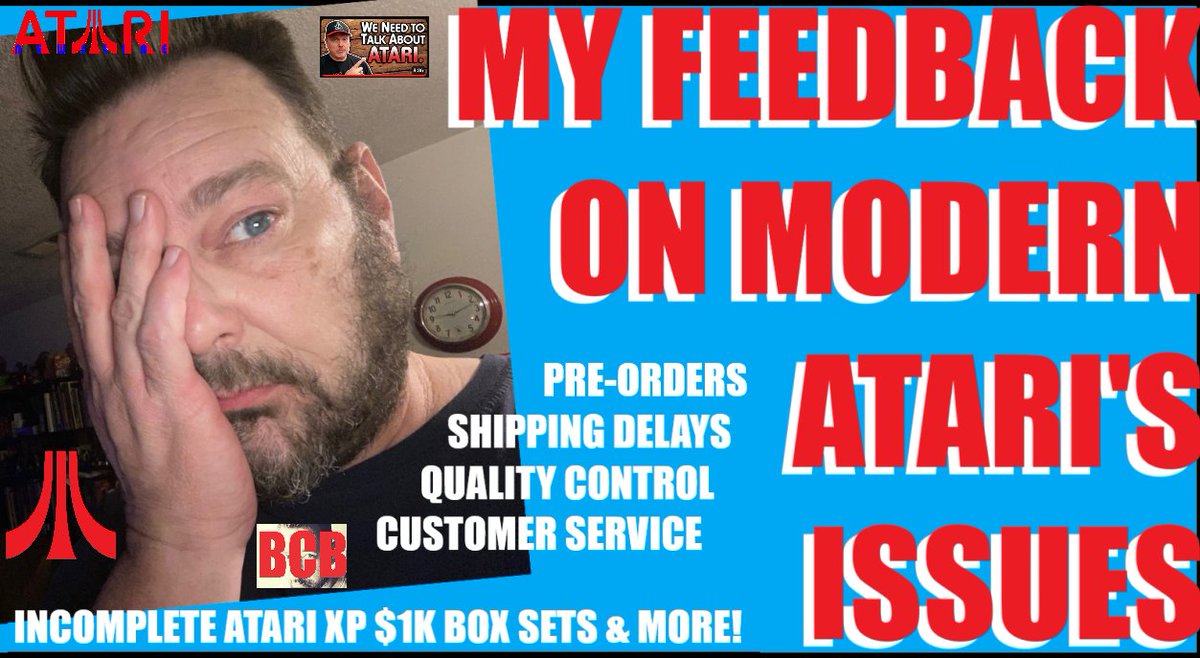 ballistikcoffee's tweet photo. TODAY @ 9a PST/12p EST! My #Feedback on Modern #Atari's #Issues! From INCOMPLETE $1K #AtariXP #BoxSets to #Nonworking #games, to #shippingdelays &amp; #preorders that have gone #AWOL, to #quality! Is @atari redeemable? Catch #BCB! #gaming @GenXGrownUp  Click: https://t.co/Jf7lq51vfn https://t.co/hrckiefP5X