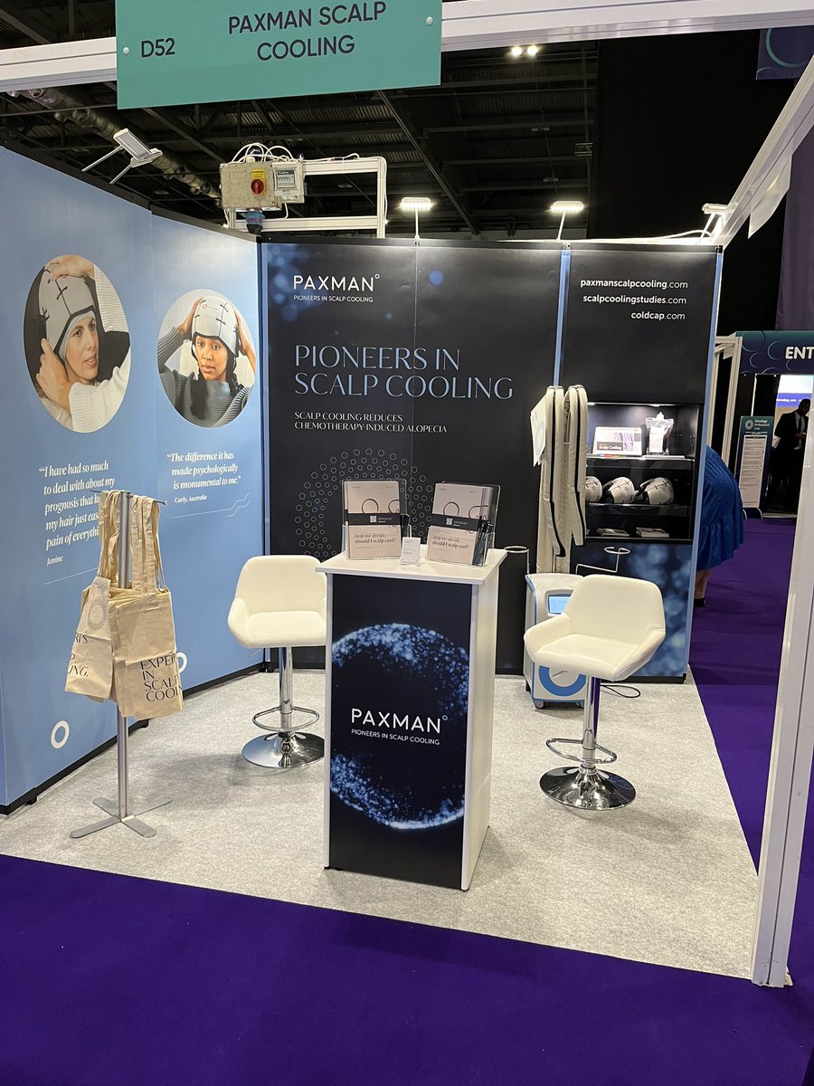 Excel #OPC come & look at the Paxman Scalp Cooling System & talk to the team at stand D52 #scalpcooling #changingthefaceofcancer