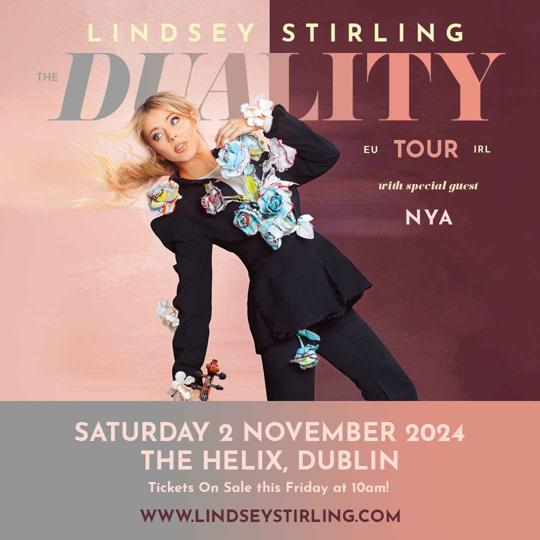 ★ ★ 𝗝𝗨𝗦𝗧 𝗔𝗡𝗡𝗢𝗨𝗡𝗖𝗘𝗗 ★ ★ ✨ Multi-award-winning musician known for her genre-bending virtuosity on electronic violin, @LindseyStirling is coming to @TheHelixDublin with her tour 'The Duality' 🎻 🎟️ Tickets on sale This Friday at 10am ⏰