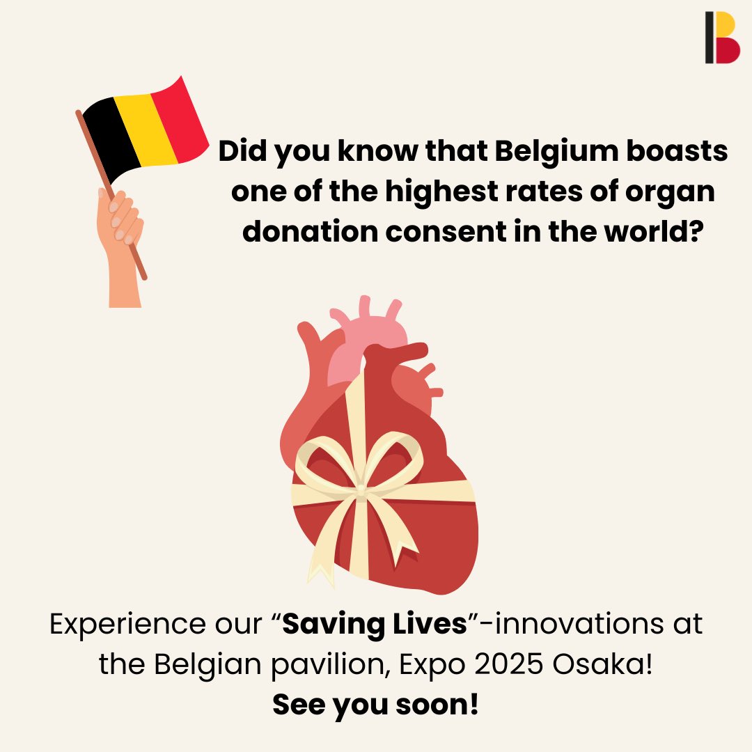 Did you know that Belgium boasts one of the highest rates of organ donation consent in the world? 🌍💉 With over 35 donors per million people, Belgium's commitment to Saving Lives through organ transplant is exemplary. ❤️🇧🇪 We are excited to showcase Belgium's contributions to