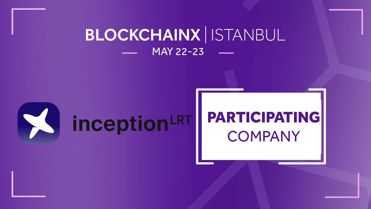 🚀 We are thrilled to announce Inception (<a href="/InceptionLRT/">Inception</a>) as a participating company at #BlockchainXIstanbul!

Inception is your one-stop solution for native and isolated liquid restaking, designed as a Liquid Restaking SuperDapp.

🎟️ Book your ticket now!
blockchainxistanbul.com/#ticket