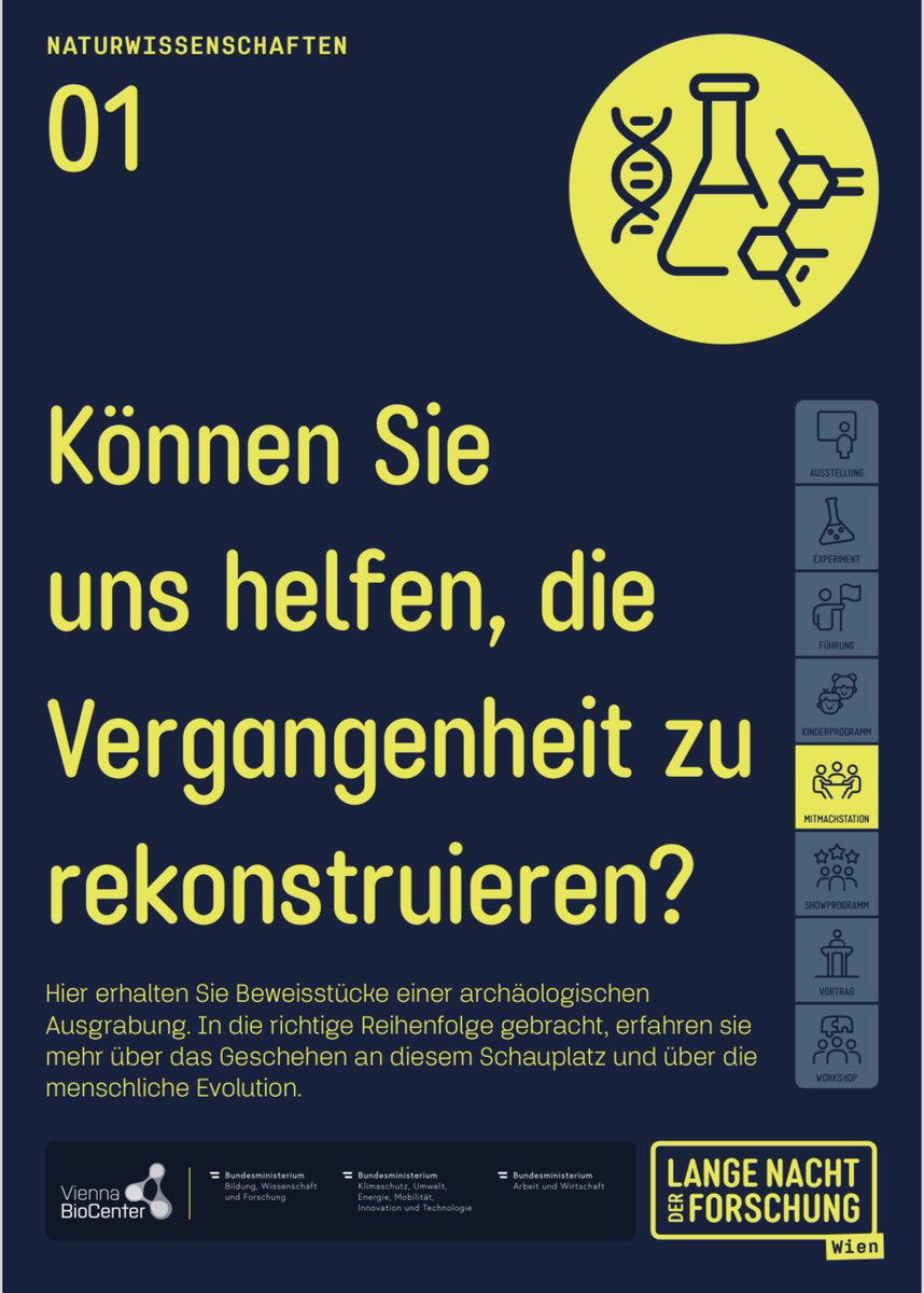 Mareike C Stahlschmidt (@stahlschmidtc) on Twitter photo Looking forward to the Lange Nacht der Forschung this Friday <a href="/LNF_Austria/">Lange Nacht der Forschung Österreich</a> Come to our Human Evolution Puzzle Station at UBB <a href="/univienna/">Universität Wien</a> #LNF Looking forward to the Lange Nacht der Forschung this Friday <a href="/LNF_Austria/">Lange Nacht der Forschung Österreich</a> Come to our Human Evolution Puzzle Station at UBB <a href="/univienna/">Universität Wien</a> #LNF
