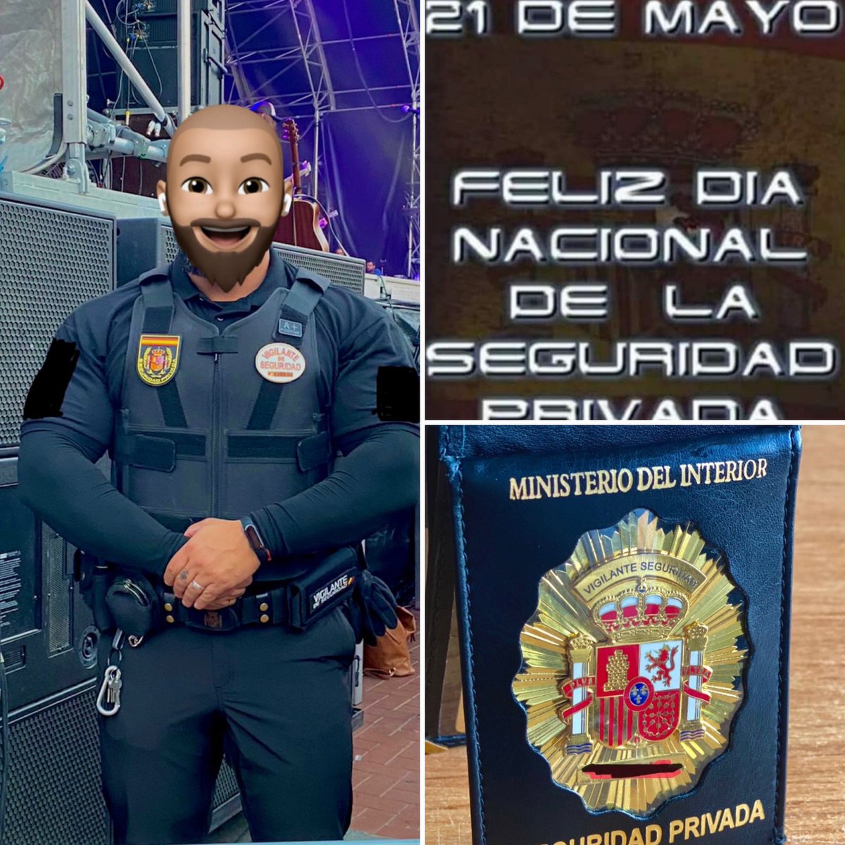 Cosmen83's tweet photo. Feliz día a todos los compañeros y compañeras, buen servicio 😊👍🇪🇸
#seguridaprivada #vigilantedeseguridad #seguridad https://t.co/BbNHqzvsVD