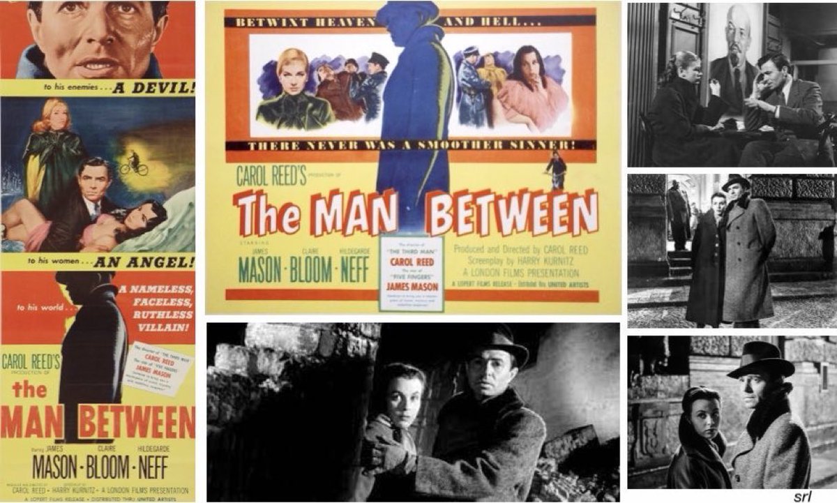 11am TODAY on @Film4 👌One to watch👌 The 1953 #FilmNoir #Thriller film🎥 “The Man Between” directed by #CarolReed from a screenplay by #HarryKurnitz & based on a story by #WalterEbert 🌟#JamesMason #ClaireBloom #HildegardKnef #GeoffreyToone