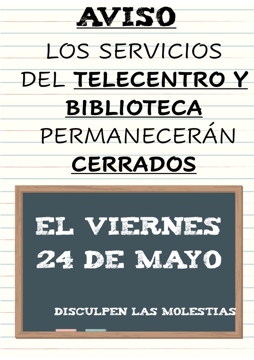 El viernes 24 de mayo estamos cerrados, nos vemos el lunes.
#sdtlllanes #sdtl #llanes #santarita #cerrado