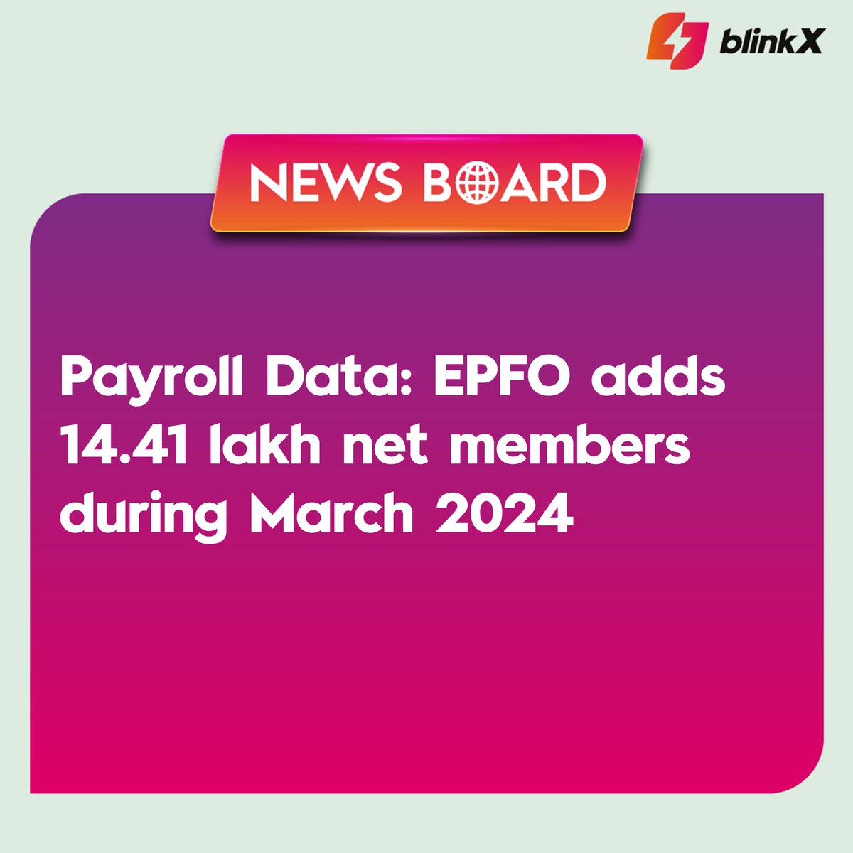 The data indicates that around 7.47 lakh new members have been enrolled during March, 2024.

#payroll #EPFO #Governmentofficials #press  #trending #news #finance #order #deal #investment #indianrailway #blinkX #getblinkX #MadeForTheMarket